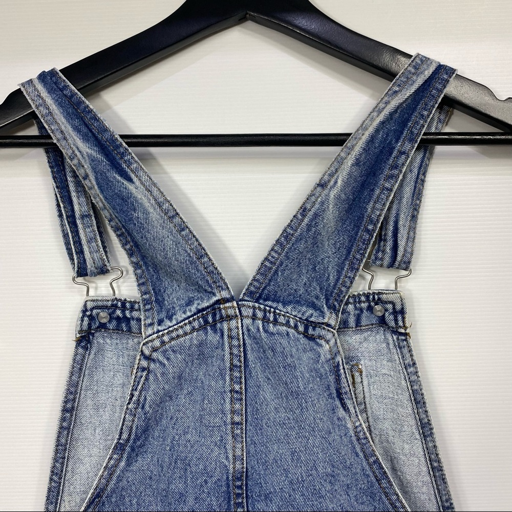 COTTON ON Blue Wash Demin Overalls Shorts Size 10 - Picture 6 of 13